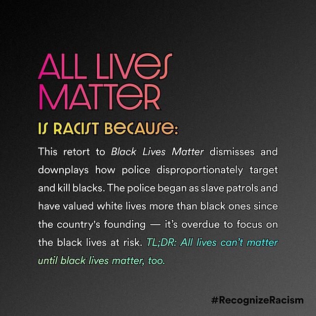All lives can&rsquo;t matter until Black lives matter.